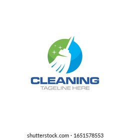 Creation logo design for house clean. modern and elegant style vector logo design