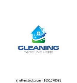 Creation logo design for house clean. modern and elegant style vector logo design