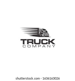 Creation of logo for truck logistic transportation concept vector