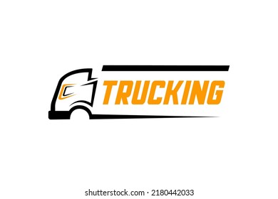 Creation of logo for truck logistic transportation concept vector