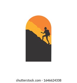 Creación de una plantilla de diseño de vectores de resistencia para los alpinistas