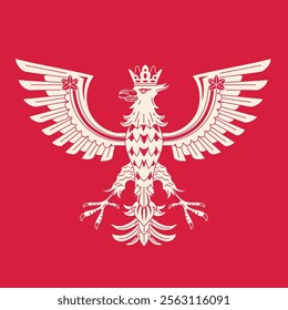 Creation of a Poland eagle with Coat of arms of Poland