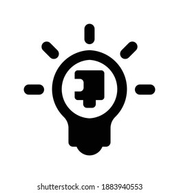 Creation puzzle icon.innovation,solution,idea (vector illustration)