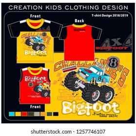 creation t shirt kids,vector design illustration