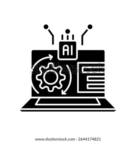 creation tests exam black flat icon for digital and print projects.  Minimal clean icons for apps and websites. Modern simple icons for UI UX and branding