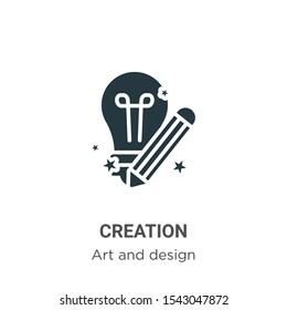 Creation vector icon on white background. Flat vector creation icon symbol sign from modern art and design collection for mobile concept and web apps design.