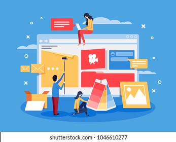 Creation of web design for site