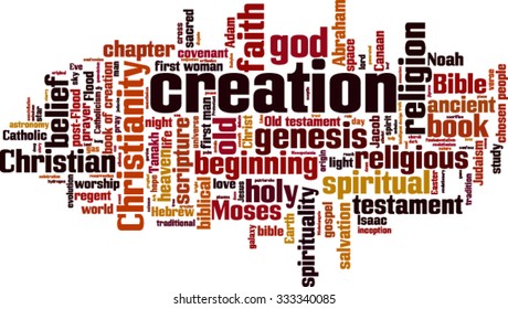 Creation word cloud concept. Vector illustration