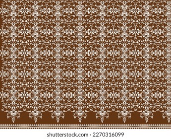 creations of Kalimantan batik motifs with a light brown base color