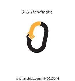 Creative 0- number icon abstract logo design vector template.Business offer,partnership icon.Vector illustration 