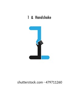 Creative 1- number icon abstract logo design vector template.Business offer,partnership icon.Corporate business and industrial logotype symbol.Vector illustration
