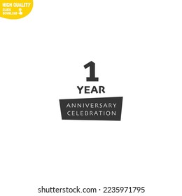 Creative 1 Year Anniversary Celebration Logo Design