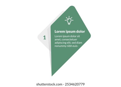 Plantilla creativa de la línea de tiempo del negocio de 1 paso: infografía de Vector con flujo de proceso atractivo para una visualización y presentación estratégicas simplificadas.