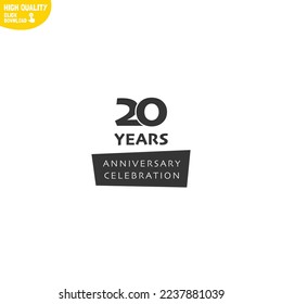 Creative 20 Years Anniversary Celebration Logo Design