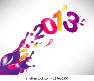 Creative 2013 new year graphic design