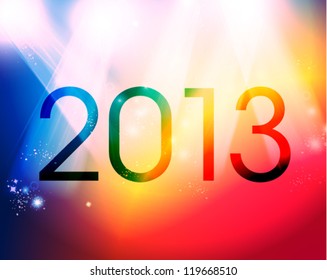 Creative 2013 new year graphic design