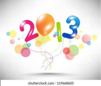 Creative 2013 new year graphic design