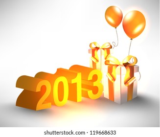 Creative 2013 new year graphic design