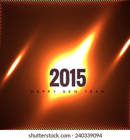 creative 2015 new year design on fire style glow vector