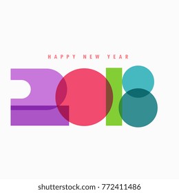 creative 2018 text colorful design