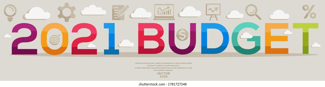 Creative (2021 Budget) Design,letters And Icons,Vector Illustration.	
