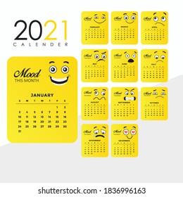 Creative 2021 year calendar design