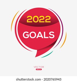 Creative (2022 Goals) Text in Sprachblase, Vektorgrafik.