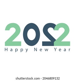 Creative 2022 Happy New Year concept posters. Design templates with 2022 typography logo for celebration and season decoration.