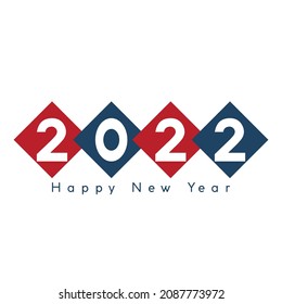 Posters creativos del concepto de Año Nuevo Feliz 2022. Diseñar plantillas con el logotipo de tipografía 2022 para la celebración y la decoración de temporada.	