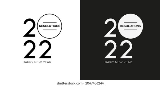Creative (2022 resolutions) text written in speech bubble ,Vector illustration.