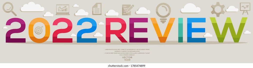 Creative (2022 review) Design,letters and icons,Vector illustration.	
