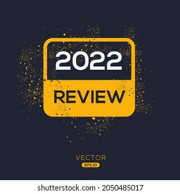 Kreativer (2022-Review) Text in Sprachblase ,Vektorgrafik.