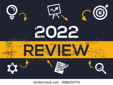 Creative (2022 review) text written in speech bubble ,Vector illustration.