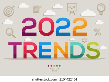 Kreativ (Trends 2022) Design, Buchstaben und Symbole, Vektorgrafik.