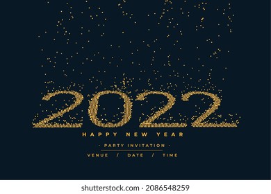 creative 2022 written in particle style background