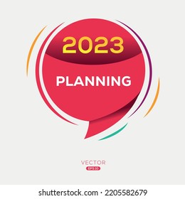 Diseño creativo (2023 Planning), ilustración vectorial.