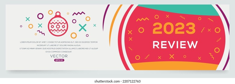 Creative (2023 Review) Design, Vector illustration.