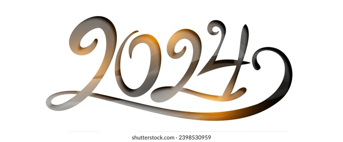 kreatives Jahr 2024 - Einladungsbanner im Papierschnitt-Stil