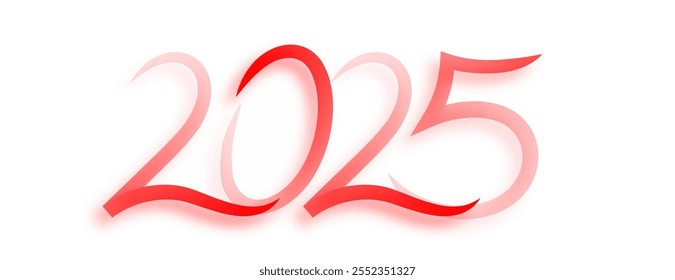 criativo 2025 novo ano branco banner com texto espaço vetor