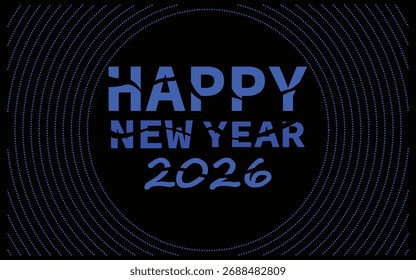 Concepto creativo de diseño de logotipos y textos de año Nuevo 2026: portada del diario y Plantilla de celebración
