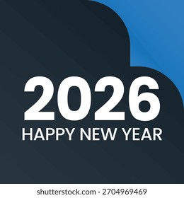 Kreative 2026 Seite Curl-Effekt Frohes neues Jahr Design Vektorgrafik