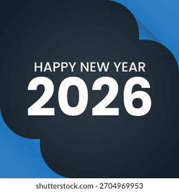 Kreative 2026 Seite Curl-Effekt Frohes neues Jahr Design Vektorgrafik