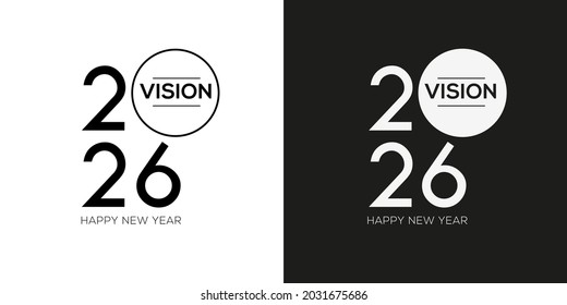 Creative (2026 Vision) text written in speech bubble ,Vector illustration.