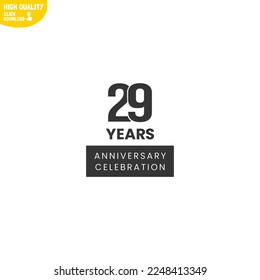 Creative 29 Years Anniversary Celebration Logo Design
