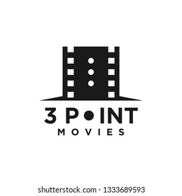 Creative 3 Dots Movies Cinema Logo Design Idea