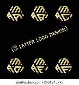 Creative 3 letter logo design AMA,AMB,AMC,AMD,AME,AMF,   