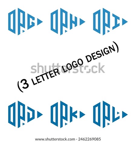 Creative 3 letter logo design,DPG,DPH,DPI,DPJ,DPK,DPL,