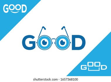 creative 3 types of good with smile face Logo design template suitable for company logo, print, digital, icon, apps, and other marketing material purpose