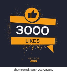 A Creative 3000 le gusta el diseño para redes sociales, ilustración vectorial.