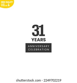 Creative 31 Years Anniversary Celebration Logo Design